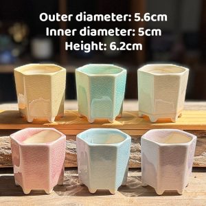 Ice crack small hexagon Pot