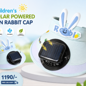 Children's Solar Powered Fan Rabbit Cap